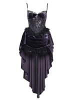 Gothic Velvet Fish-Tail Princess Lace Cross One-Piece