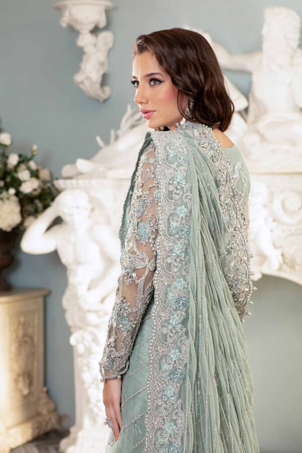 Pakistani Bridal Outfit in Premium Net Saree Style