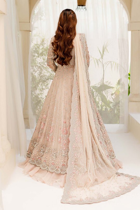Pakistani Long Gown and Bridal Lehenga in Pastel Color