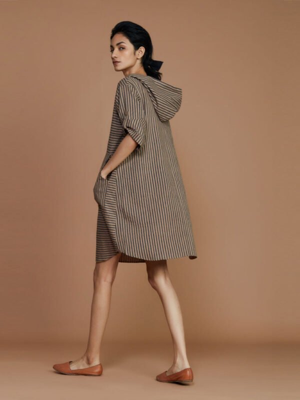 Striped Hooded Dress