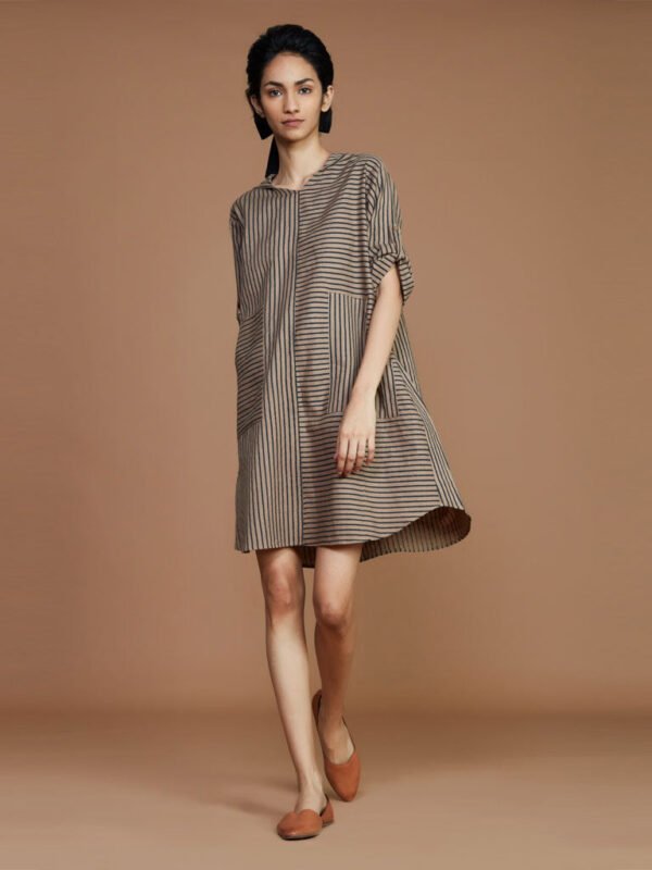 Striped Hooded Dress