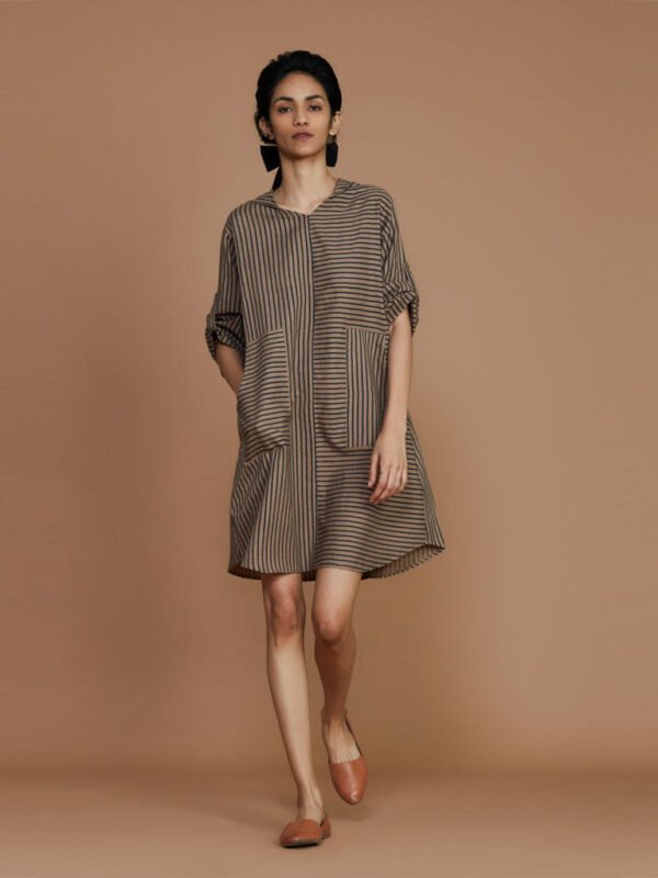 Striped Hooded Dress