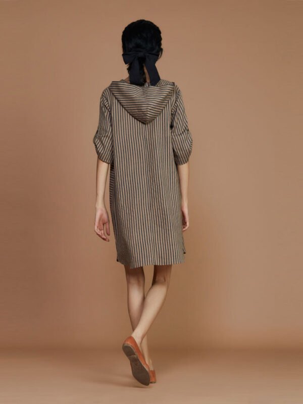 Striped Hooded Dress