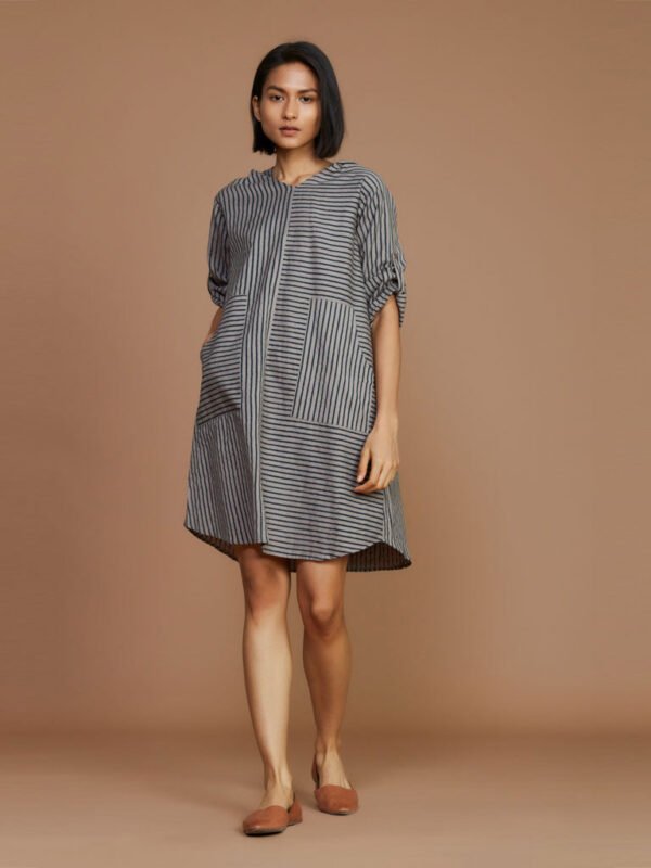 Striped Hooded Dress