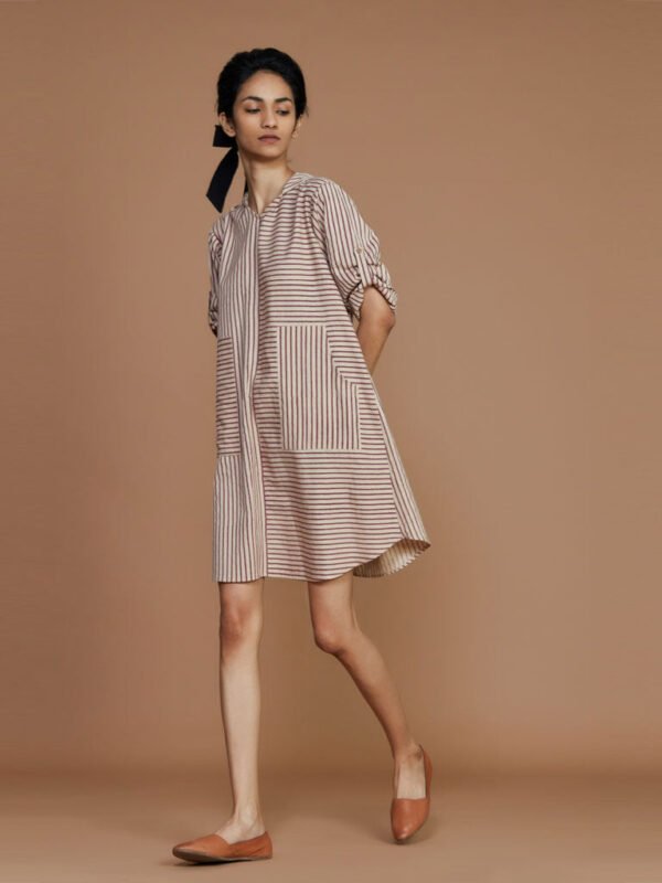 Striped Hooded Dress