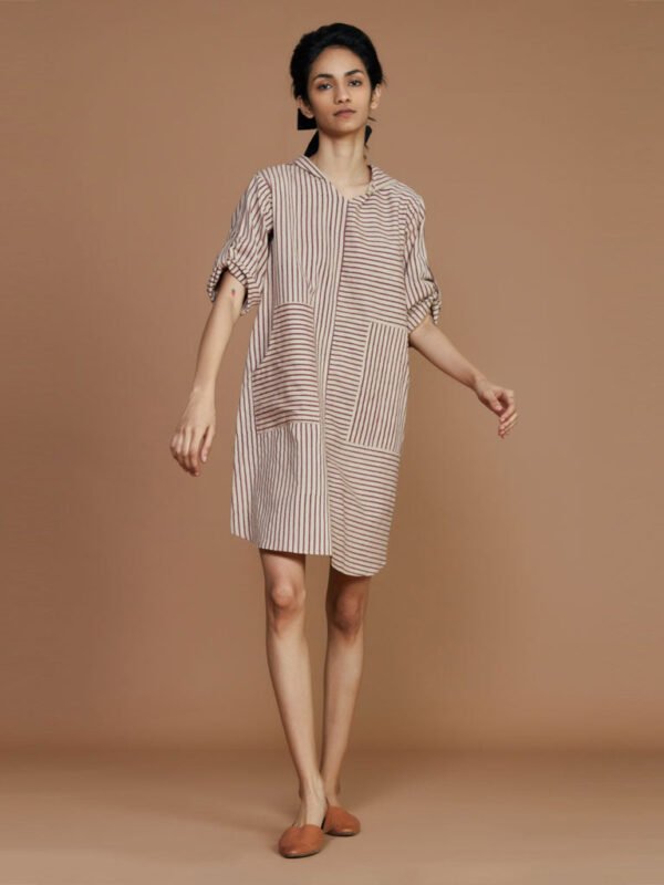 Striped Hooded Dress