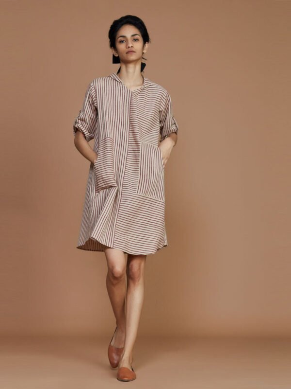 Striped Hooded Dress