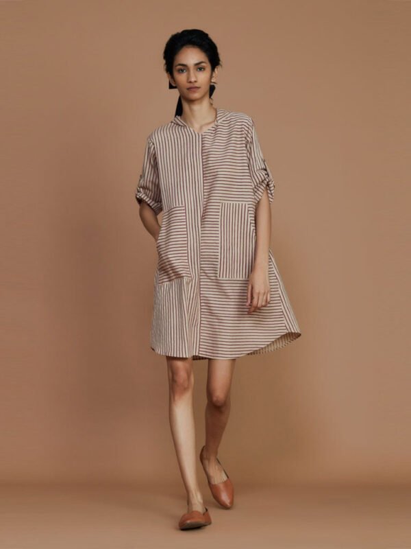 Striped Hooded Dress