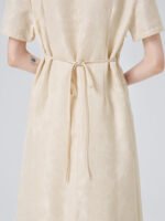 Short-sleeved Cheongsam Design Waist Dress