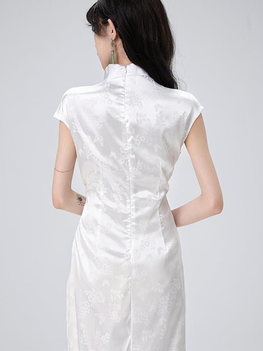 Sleeveless Improved Cheongsam Slit Design Long Dress
