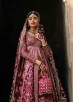 Pakistani Bridal Dress in Pishwas and Sharara Style