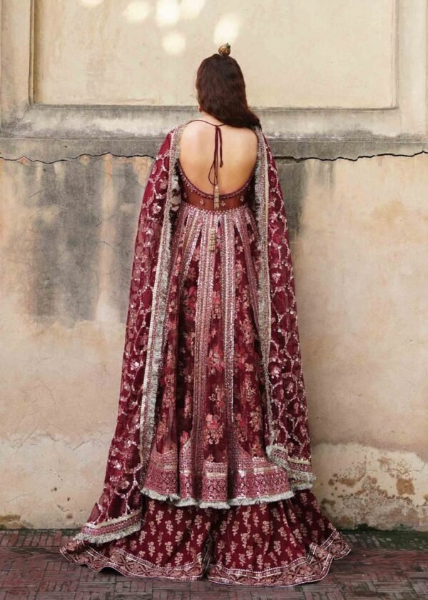 Pakistani Bridal Dress in Pishwas and Sharara Style