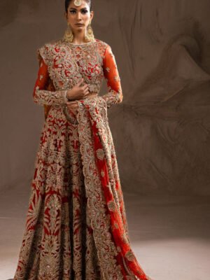 Red Bridal Lehenga and Choli Pakistani Wedding Dress